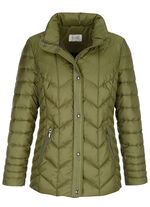 Steppjacke mit Reißverschluss unter der Druckerleiste 