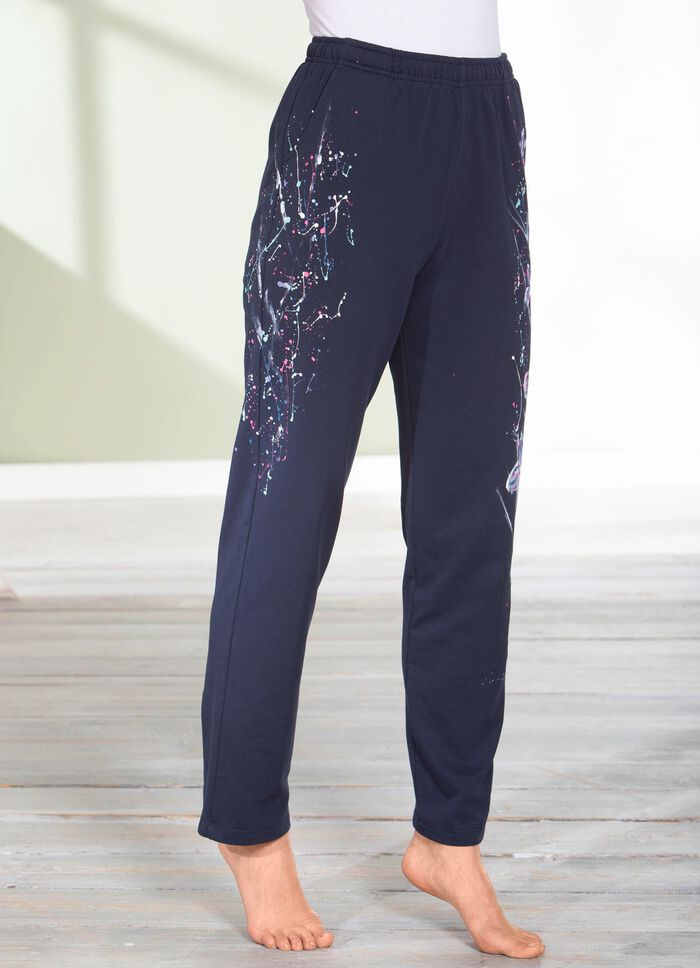 Hose mit tollem Floral Dessin MARINE