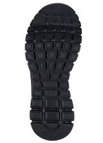 SKECHERS, klassiche Damen-Slipper, aus Synthetik und elastischem Strick-Material SCHWARZ