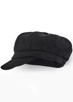 Elegante Damen-Ballonm&uuml;tze, mit r&uuml;ckw&auml;rtigem Elastikeinsatz SCHWARZ