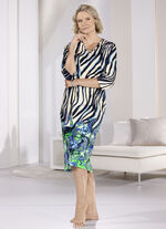 Wadenlanges Laurina Nachthemd mit tollem Bord&uuml;rendruck 