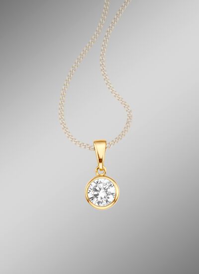 Anh&auml;nger mit synth. Zirkonia 