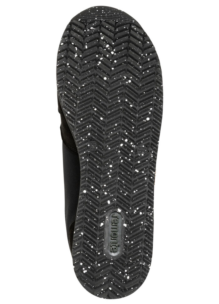 Remonte, trendige Damen-Sneaker, Weite G, mit herausnehmbarem Fußbett SCHWARZ-GOLD