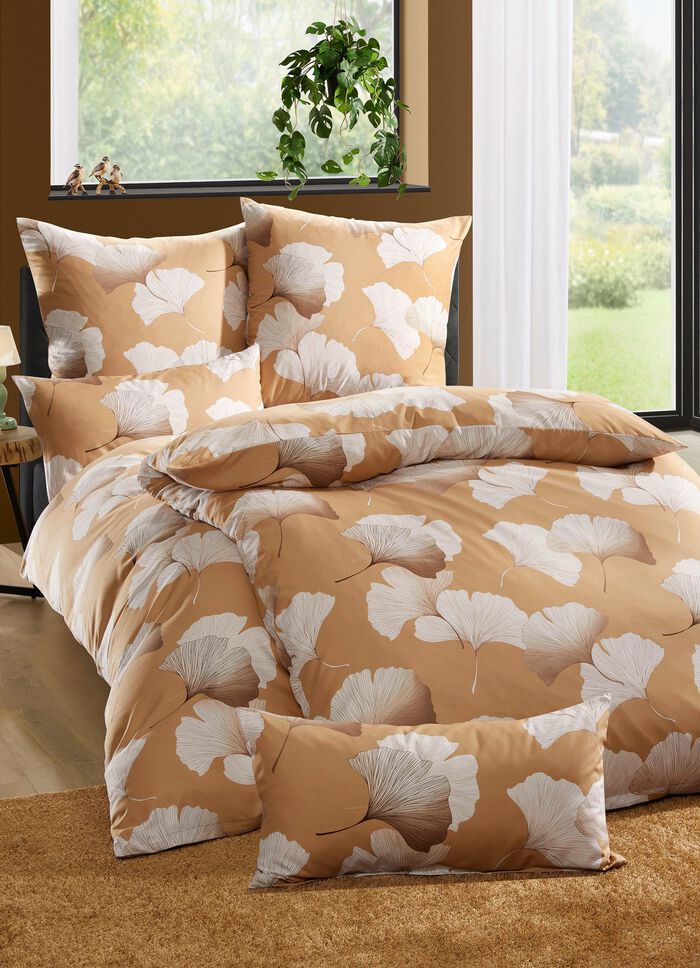 Bettw&auml;sche-Garnitur in Microfaser-Qualit&auml;t HELLBRAUN