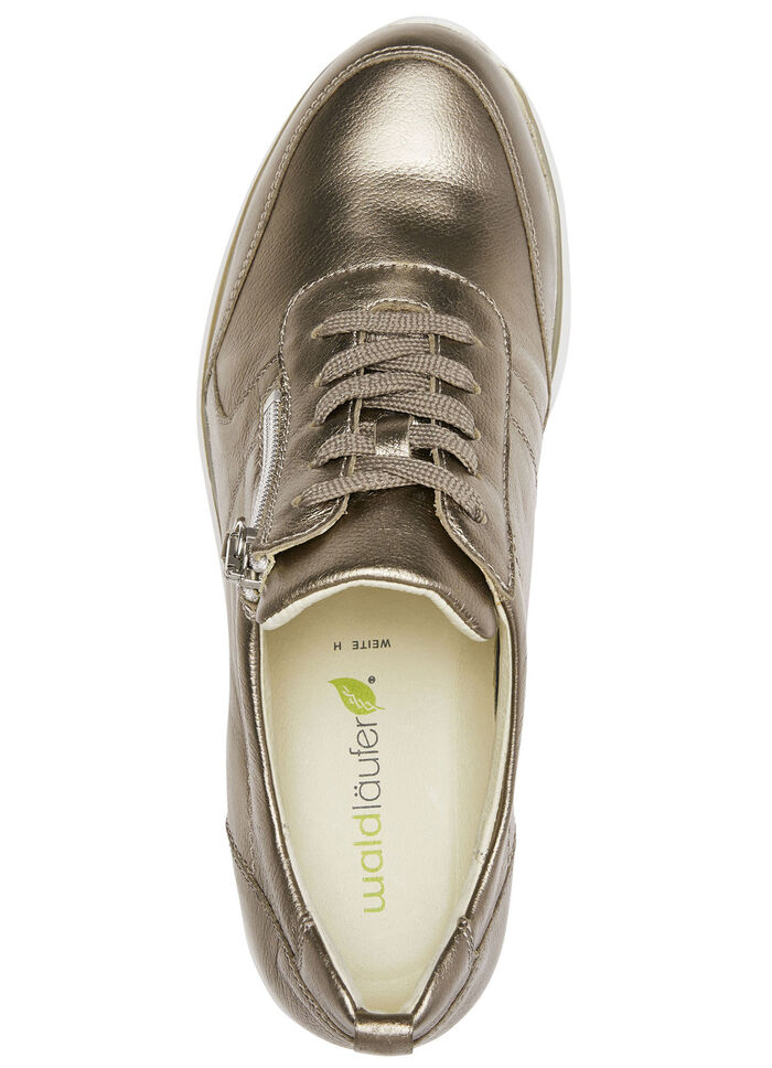 Waldläufer, bequeme Damen-Sneaker, Weite H, mit herausnehmbarem Fußbett BRONZE