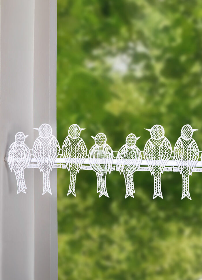 Stangendekoration Spatzen mit Stangendurchzug 