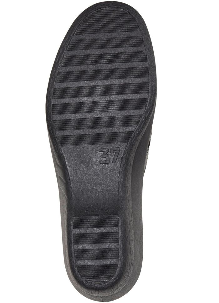 Pantolette mit Zierlochung SCHWARZ