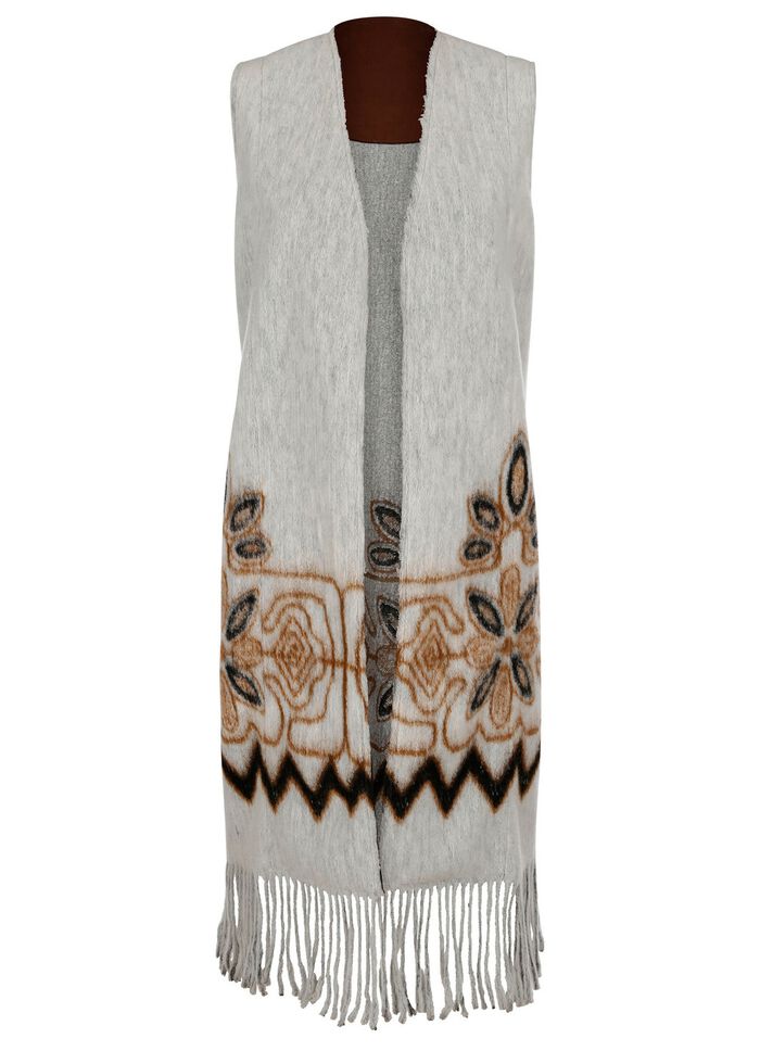 Longweste mit Fransen 