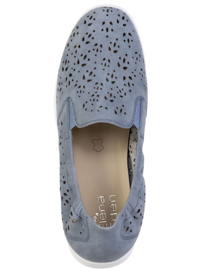 ELENA EDEN, sommerliche Damen-Slipper, Weite G, mit herausnehmbarem Fußbett JEANS