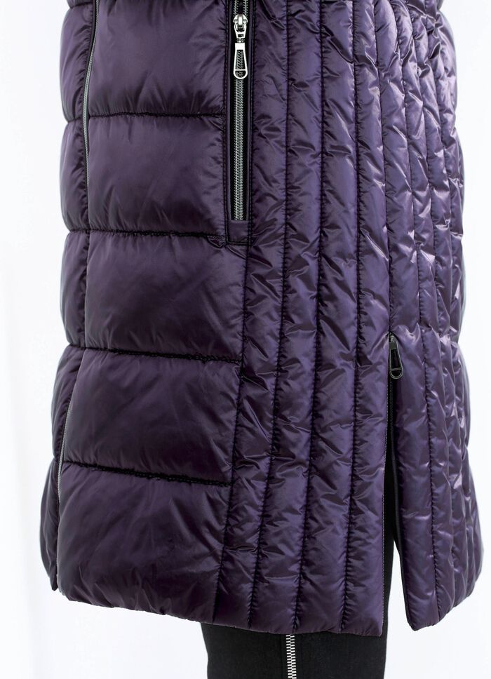 Kurzmantel mit Längssteppung seitlich 