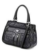 Tasche in Patchwork-Verarbeitung SCHWARZ