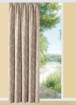 Übergardine mit schönem Wellendessin BRAUN