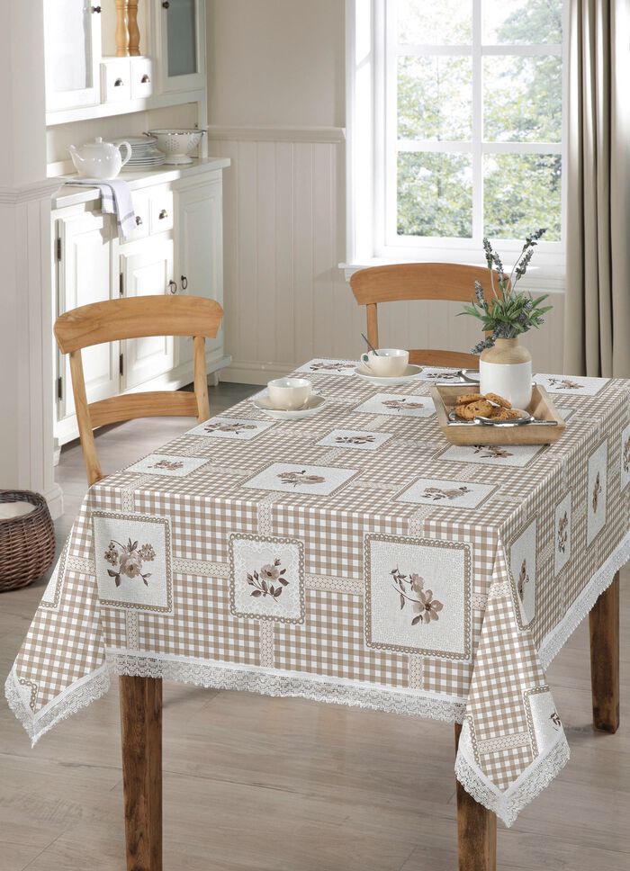 Pflegeleichte Wachstuch-Tischdecke 