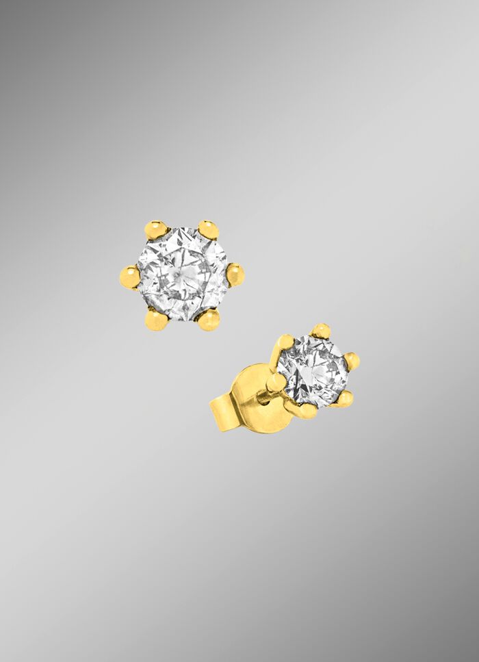 Massive Brillant-Ohrstecker 