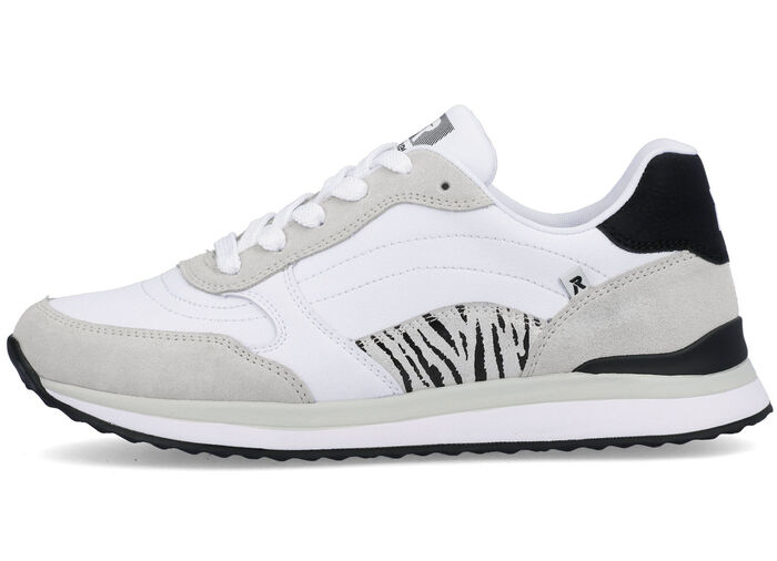 Rieker Sneaker mit interessantem Zebra-Druck WEISS