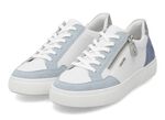 Remonte Sneaker aus Nappa- und Veloursleder mit Metallic-Besatz BLAU-WEISS-SILBER