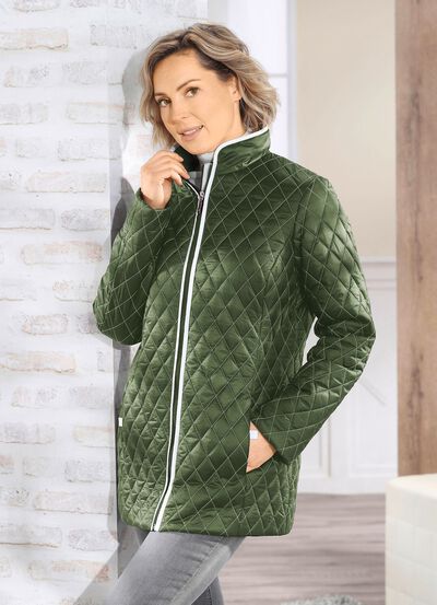 Jacke mit Rautenstepp 