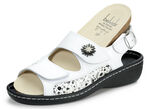 ELENA EDEN, bequeme Damen-Sandalen, Weite H, mit herausnehmbarem Fußbett WEISS