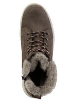 Schn&uuml;r-Bootie aus echtem Lammfell NUGAT