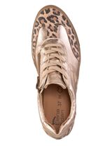 ELENA EDEN Schn&uuml;r-Sneaker aus genarbtem Nappaleder ALTGOLD-BRAUN