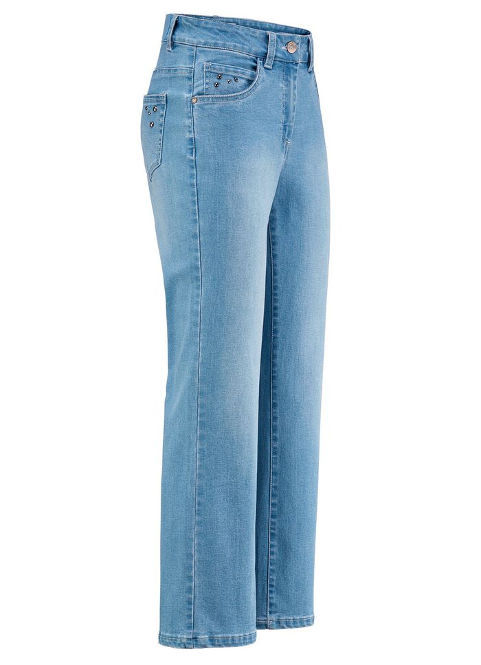 Jeans mit trendigen Ziernieten 