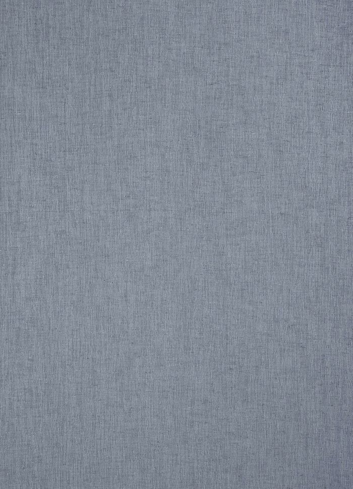 &Uuml;bergardine in Leinenoptik BLAUGRAU