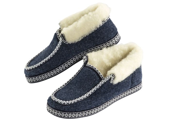 H&uuml;tten-Hausschuh mit Anti-Rutsch-Gummi-Laufsohle 