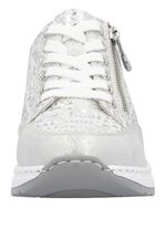 Rieker Schn&uuml;r-Sneaker aus bedrucktem Synthetikmaterial HELLGRAU-SILBER