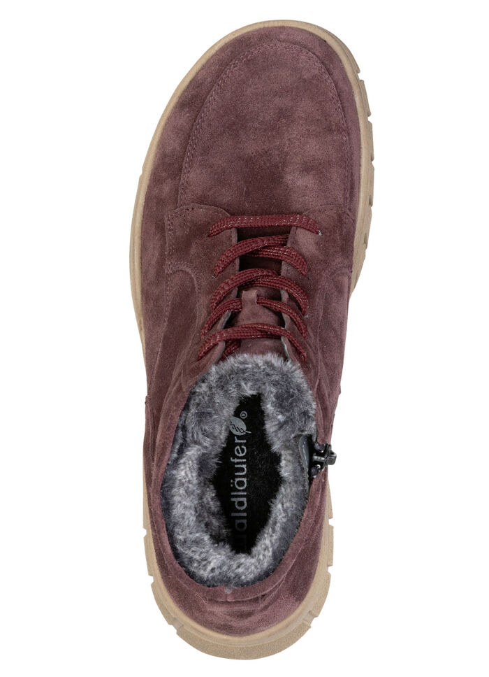 Waldläufer, gefütterte Damen-Stiefeletten, Winterschuhe, Weite H, mit herausnehmbarem Fußbett BORDEAUX