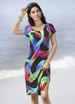 Kleid mit farbbrillantem Druckdessin 