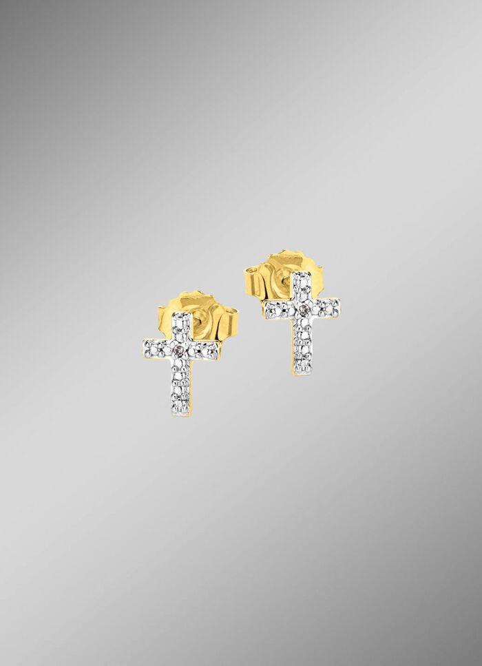 Beliebte Ohrstecker mit 2 Diamanten 