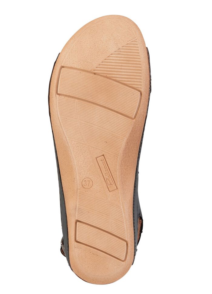 Sandale aus teilweise perforiertem Nappaleder 