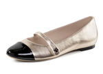 Caprice Ballerina aus Nappa- und Lackleder GOLD-SCHWARZ