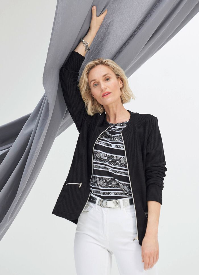 Shirtjacke mit durchgehendem Rei&szlig;verschluss 