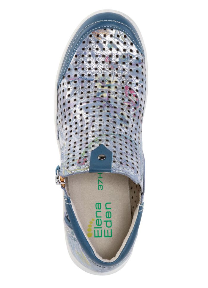 ELENA EDEN Bootie aus zart schimmerndem Rind-Nubukleder JEANS