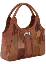 Patchwork-Tasche aus Nappaleder  COGNAC