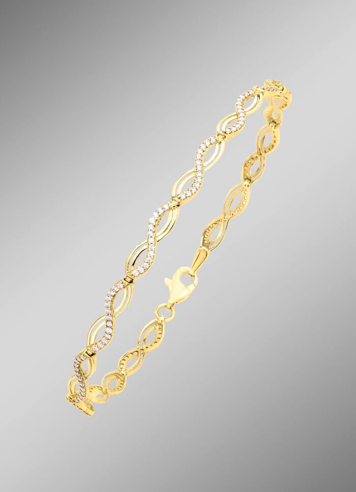 Interessantes Armband mit synth. Zirkonia 