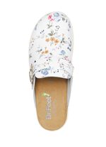 ELENA EDEN, klassische Damen-Clogs, Weite H, mit herausnehmbarem Fu&szlig;bett WEISS-BUNT