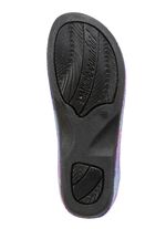 Laurina Pantoffel aus kariertem Textilmaterial BLAU-VIOLETT