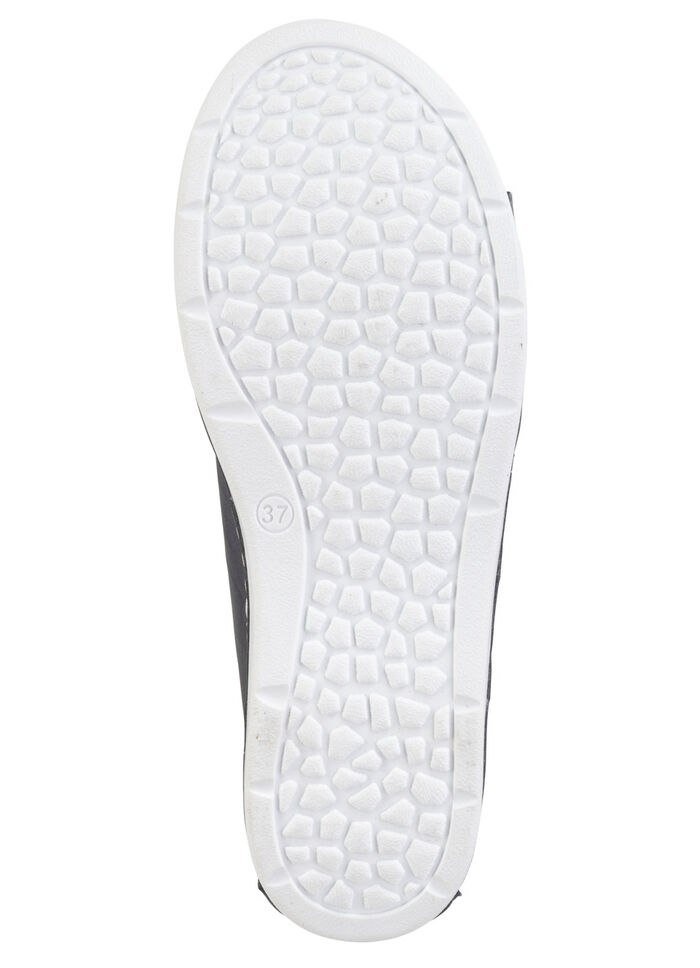 ELENA EDEN Schnürschuh mit Knitter-Struktur und Zier-Nähten MARINE