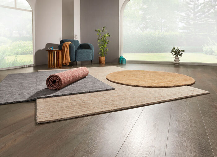 Handgewebte Brücken und Teppiche aus 100% Schurwolle ROT