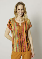 Shirt mit H&auml;kelspitzenbesatz 