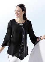 Tunika mit glänzenden Schmucksteinen SCHWARZ