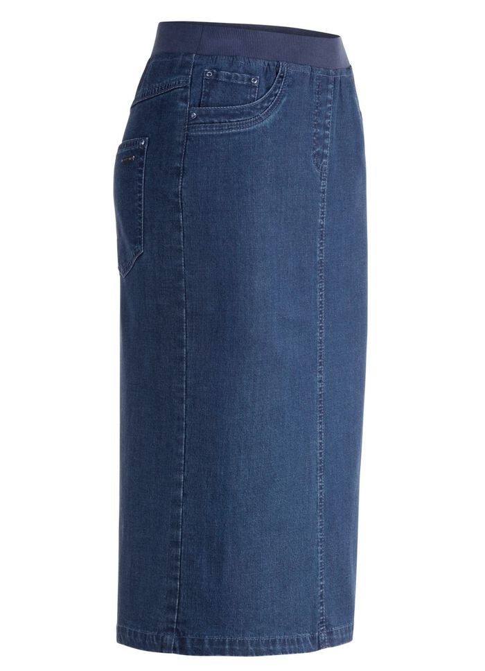 Rock in gerader Schnittf&uuml;hrung JEANSBLAU