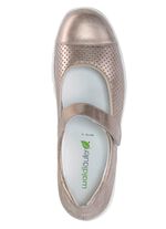 Waldl&auml;ufer Spangenschuh aus teilweise gelochtem Leder BRONZE