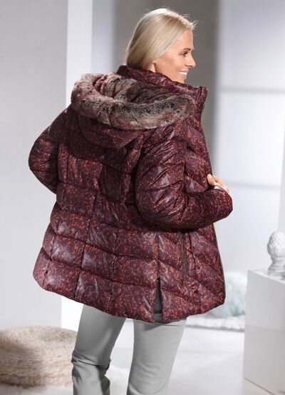 Jacke mit Kunstpelz-Innenausstattung in der Kapuze 