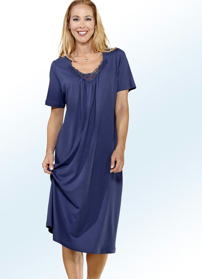 Dreierpack Nachthemden, Kurzarm mit Rundhals 