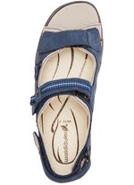 Waldl&auml;ufer, sportliche Damen-Sandalen, Weite H, mit herausnehmbarem Fu&szlig;bett JEANS-HELLGRAU