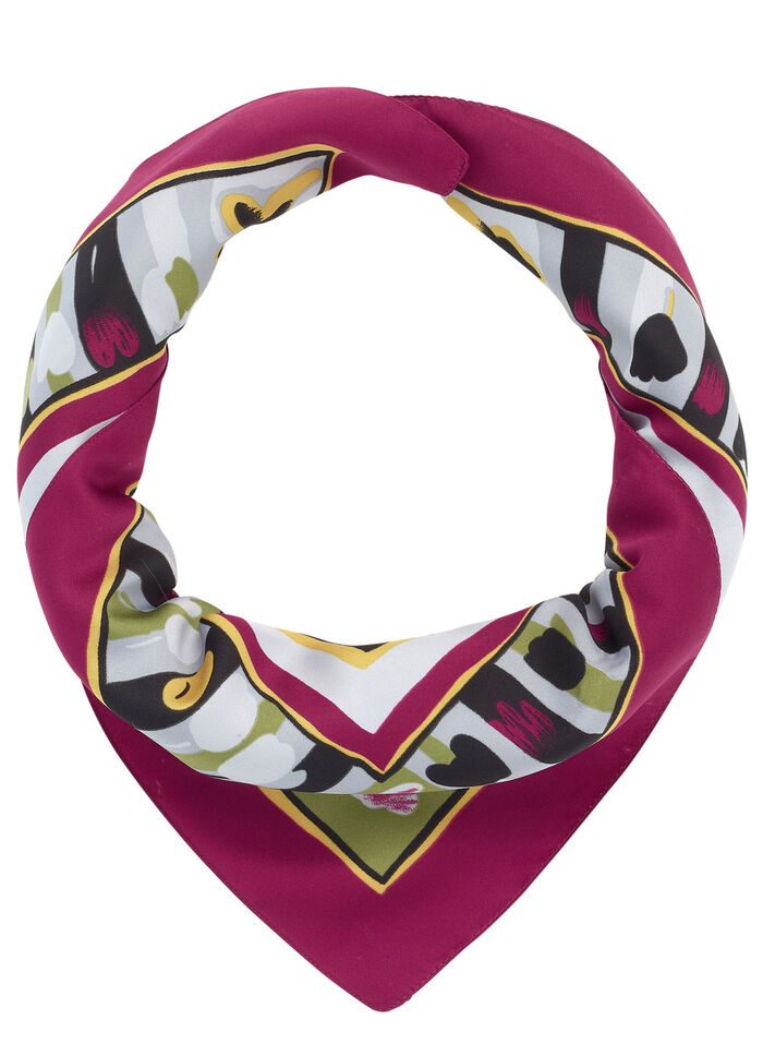 Nickituch mit Fantasieblüten-Dessin 