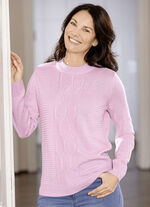 Pullover mit Strukturmix ROSÉ